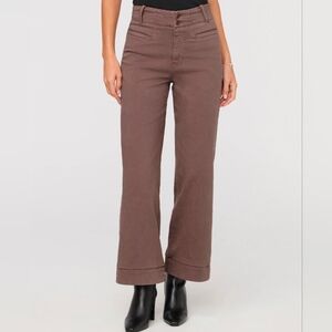 DU/ER Duer Lux Twill Trouser High Rise Claystone Brown Jeans 30